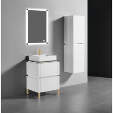 Madeli B600-24-001-LL-WH-SB - Metro 24'' Free Standing  Vanity Cabinet in  White/HW: Satin Brass(SB)