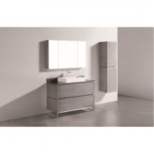 Madeli B600-48C-001-LC-AG-PC - Madeli Metro 48C'' Free Standing Vanity in Ash Grey/HW: Polished Chrome(PC)