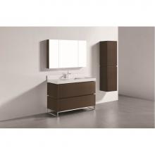 Madeli B600-48C-001-LC-WA-PC - Madeli Metro 48C'' Free Standing Vanity in Walnut/HW: Polished Chrome(PC)