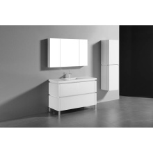Madeli B600-48C-001-LL-WH-PC - Metro 48C'' Free Standing  Vanity Cabinet in  White/HW: Polished Chrome(PC)