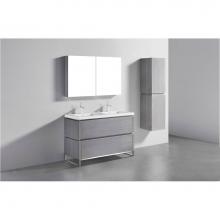 Madeli B600-48D-001-LC-AG-PC - Madeli Metro 48D'' Free Standing Vanity in Ash Grey/HW: Polished Chrome(PC)