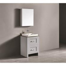 Madeli B700-24-001-WG-PC - Madeli Retro 24'' Free Standing Vanity Whisper Grey/HW: Polished Chrome(PC)