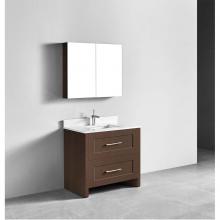 Madeli B700-42-001-WA-PC - Madeli Retro 42'' Free Standing Vanity Walnut/HW: Polished Chrome(PC)