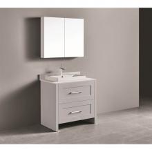 Madeli B700-42-001-WG-PC - Madeli Retro 42'' Free Standing Vanity Whisper Grey/HW: Polished Chrome(PC)