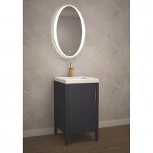 Madeli B710-20-001-SA-BN - Madeli Encore 20'' Free Standing Vanity Sapphire/HW: Brushed Nickel(BN)