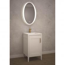 Madeli B710-20-001-WH-BN - Madeli Encore 20'' Free Standing Vanity White/HW: Brushed Nickel(BN)