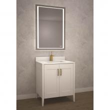 Madeli B710-24-001-WH-BN - Madeli Encore 24'' Free Standing Vanity White/HW: Brushed Nickel(BN)