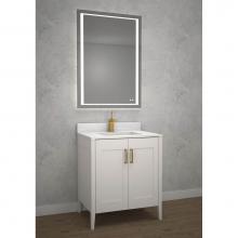 Madeli B710-24-001-MW-PC - Madeli Encore 24'' Free Standing Vanity Matte White/HW: Polished Chrome(PC)