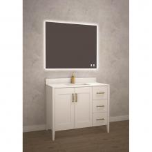 Madeli B710-36-001-WH-PC - Madeli Encore 36'' Free Standing Vanity White/HW: Polished Chrome(PC)