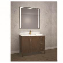 Madeli B710-42-001-BR-BN - Madeli Encore 42'' Free Standing Vanity Brandy/HW: Brushed Nickel(BN)