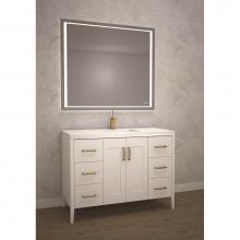 Madeli B710-48C-001-WH-PC - Madeli Encore 48C'' Free Standing Vanity White/HW: Polished Chrome(PC)