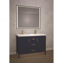 Madeli B710-48D-001-SA-PC - Madeli Encore 48D'' Free standing Vanity Sapphire/HW: Polished Chrome(PC)