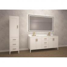 Madeli B710-72D-001-WH-PC - Madeli Encore 72'' Free Standing Vanity White/HW: Polished Chrome(PC)