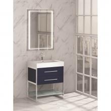 Madeli B810-24-001-SA-PC - Madeli Silhouette 24'' Free Standing Vanity Sapphire/HW: Polished Chrome(PC)