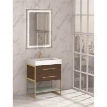 Madeli B810-30-001-BR-PN - Madeli Silhouette 30'' Free Standing Vanity Brandy/HW: Polished Nickel(PN)