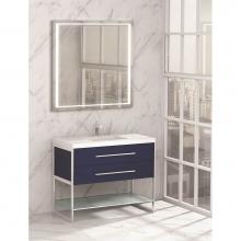 Madeli B810-36-001-SA-BN - Madeli Silhouette 36'' Free Standing Vanity Sapphire/HW: Brushed Nickel(BN)