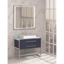Madeli B810-42-001-SA-PC - Madeli Silhouette 42'' Free Standing Vanity Sapphire/HW: Polished Chrome(PC)