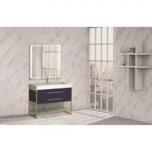 Madeli B810-48C-001-SA-PC - Madeli Silhouette 48C'' Free standing Vanity Sapphire/HW: Polished Chrome(PC)