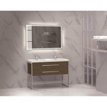 Madeli B810-48D-001-BR-PN - Madeli Silhouette 48D'' Free standing Vanity Brandy/HW: Polished Nickel(PN)