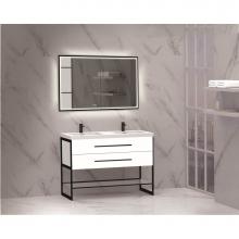 Madeli B810-48D-001-WH-PC - Madeli Silhouette 48D'' Free standing Vanity White/HW: Polished Chrome(PC)