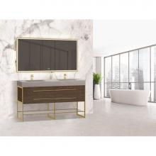 Madeli B810-60D-001-BR-PC - Madeli Silhouette 60D'' Free standing Vanity Brandy/HW: Polished Chrome(PC)