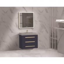 Madeli B820-30-002-SA-PN - Madeli Epic 30'' Wall hung Vanity Cabinet Sapphire Finish/HW: Polished Nickel(PN)