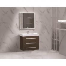 Madeli B820-30-002-WA-PC - Madeli Epic 30'' Wall hung Vanity Cabinet Walnut Finish/HW: Polished Chrome(PC)