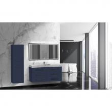 Madeli B820-60C-002-SA-MB - Madeli Epic 60C'' Wall hung Vanity Cabinet Sapphire Finish/HW: Matte Black(MB)
