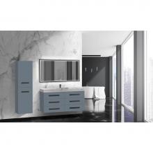 Madeli B820-60C-002-TG-MB - Madeli Epic 60C'' Wall hung Vanity Cabinet Studio Grey Finish/HW: Matte Black(MB)