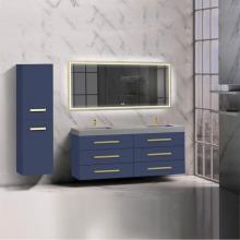 Madeli B820-72D-002-SA-PN - Madeli Epic 72'' Wall hung Vanity Cabinet Sapphire Finish/HW: Polished Nickel(PN)