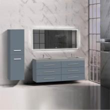 Madeli B820-72D-002-TG-BN - Madeli Epic 72'' Wall hung Vanity Cabinet Studio Grey Finish/HW: Brushed Nickel(BN)