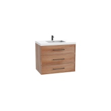 Madeli B825-48C-002-NW-HY-PC - Legend 48C'' Wall hung Vanity Cabinet Natural Walnut Finish/HW: Polished Chrome(PC)