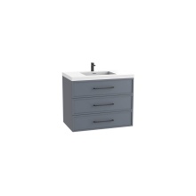 Madeli B825-48C-002-TG-HY-PC - Legend 48C'' Wall hung Vanity Cabinet Studio Grey Finish/HW: Polished Chrome(PC)