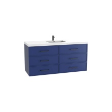 Madeli B825-60C-002-SA-HY-PC - Legend 60C'' Wall hung Vanity Cabinet Sapphire Finish/HW: Polished Chrome(PC)