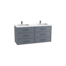 Madeli B825-72D-002-TG-NP-00 - Legend 72D'' Wall hung Vanity Cabinet Studio Grey Finish/HW: No Handles
