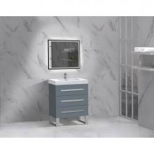 Madeli B830-24-001-LS-TG-PC - Madeli Icon 24'' Free standing Vanity Cabinet in Studio Grey/HW: Polished Chrome(PC)