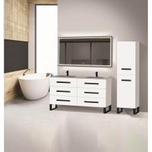 Madeli B830-60D-001-LS-WH-PC - Madeli Icon 60D'' Free standing Vanity Cabinet in White/HW: Polished Chrome(PC)