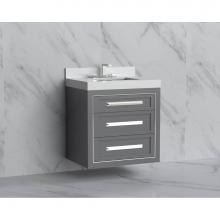 Madeli B855-30-002-TG-HP-BN - Madeli Renaissance 30'' Wall hung Vanity Cabinet in  Studio Grey/HW: Handles Brushed Nic