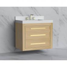 Madeli B855-36-002-NO-HP-BN - Madeli Renaissance 36'' Wall hung Vanity Cabinet in Natural Oak/HW: Handles Brushed Nick