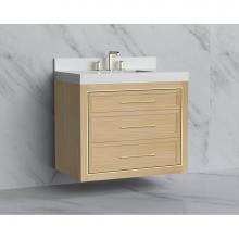 Madeli B855-36-002-NO-HR-PN - Madeli Renaissance 36'' Wall hung Vanity Cabinet in Natural Oak/HW: Handles Polished Nic