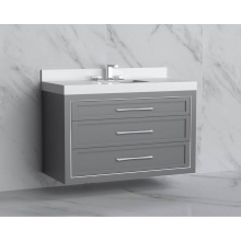 Madeli B855-48C-002-TG-HR-PN - Renaissance 48C'' Wall hung Vanity Cabinet in Studio Grey/HW: Handles Polished Nickel(PN