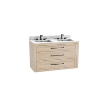 Madeli B856-48D-002-NO-HY-PC - Renaissance SE 48D'' Wall hung Vanity Cabinet in Natural Oak/HW: Handles Polished Chrome