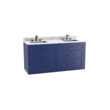 Madeli B856-72D-002-SA-HY-PC - Renaissance SE 72D'' Wall hung Vanity Cabinet in Sapphire/HW: Handles Polished Chrome(PC