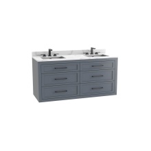 Madeli B856-60D-002-TG-NP-00 - Renaissance SE 60D'' Wall hung Vanity Cabinet in Studio Grey - No Handles