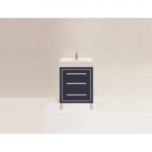 Madeli B860-24-001-LL-SA-H9-PC - Estate 24'' Free Standing Vanity Cabinet in Sapphire/HW: Polished Chrome(PC)