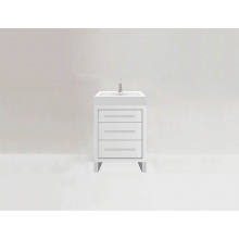 Madeli B860-24-001-LS-WH-H9-PC - Estate 24'' Free Standing Vanity Cabinet in White/HW: Polished Chrome(PC)