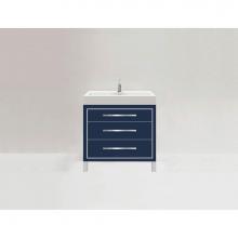 Madeli B860-36-001-LL-SA-NP-PC - Estate 36'' Free Standing Vanity Cabinet in Sapphire/HW: No handles - Feet in  Polished