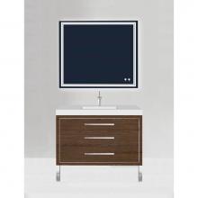 Madeli B860-42-001-LL-BR-PC - Madeli Estate 42'' Free standing Vanity Cabinet in Brandy/HW: Polished Chrome(PC)