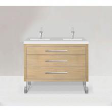 Madeli B860-48D-001-LS-NO-PC - Madeli Estate 48D'' Free standing Vanity Cabinet in Natural Oak/HW: Polished Chrome(PC)