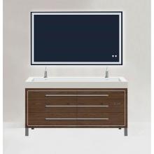 Madeli B860-72D-001-LL-BR-PC - Madeli Estate 72'' Free standing Vanity Cabinet in Brandy/HW: Polished Chrome(PC)